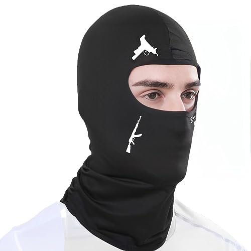 Lightweight Knit Cycling Head Cover Ski Mask - One Size, Black