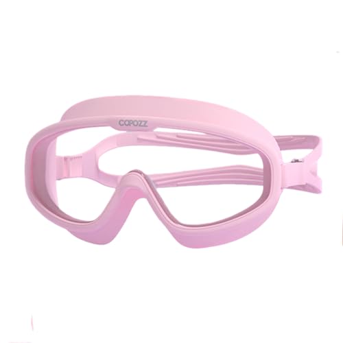 Kids Swimming Goggles - Light Pink, Anti-Fog, No Leak, Wide View