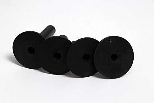 Golf Rubber Tees Holder Set - Mixed Sizes, Durable, Black