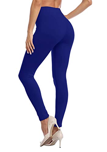 Buttery Soft High Waisted Ankle Length Leggings - One Size Royal Blue