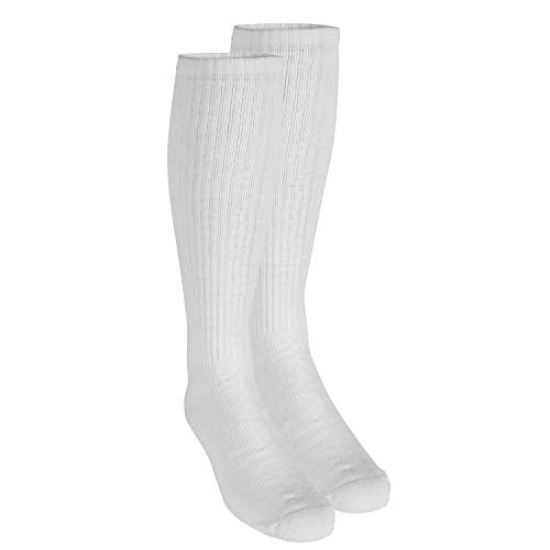 Truform Compression Socks Men Women Knee High 8-15 mmHg Medium White 1 Pair