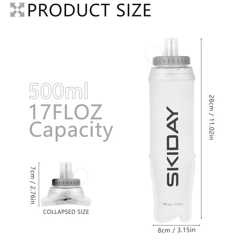 500ml Soft Flask - BPA-Free Collapsible Water Bottle for Running & Hiking
