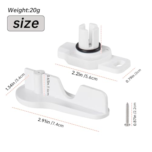 Boat Deck Hatch Replacement Latches - 2 Pcs White