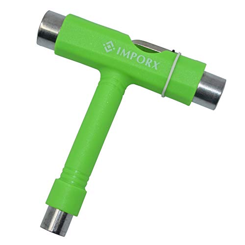 Portable Multi-Function Skateboard Tool with Screwdrivers - Green
