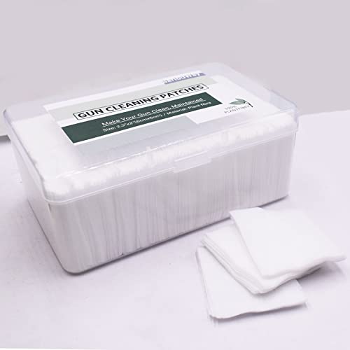 1000 Highly Absorbent Gun Cleaning Patches - 2" Square
