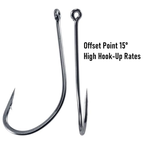 Fly Tying Hooks - 100 Pack Size #18, Wide Gap Offset Saltwater
