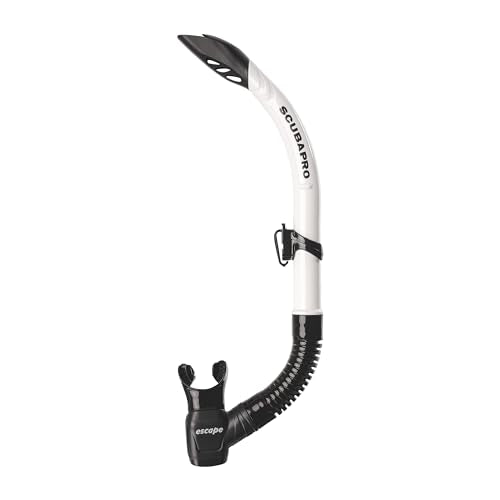 SCUBAPRO Escape Semi-Dry Snorkel White with Purge Valve & Splashguard