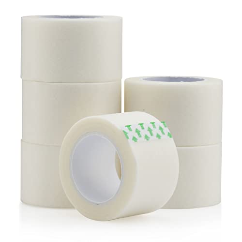 Microporous Medical Tape - 1 in x 10 yd, 6 Rolls - Hypoallergenic & Latex-Free