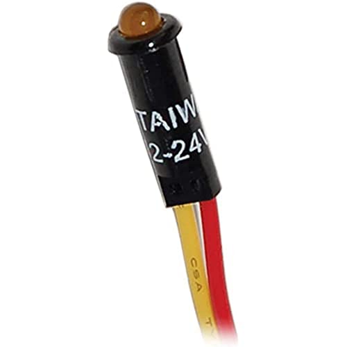 LED Indicator Light - 250V AC / Amber for Circuit Breaker Panel