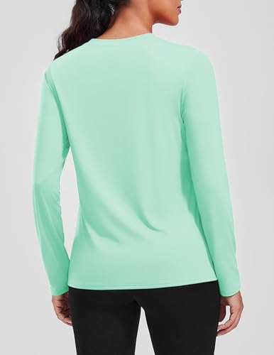 Women's Long Sleeve Quick Dry UPF 50+ Sun Shirt - Medium Green