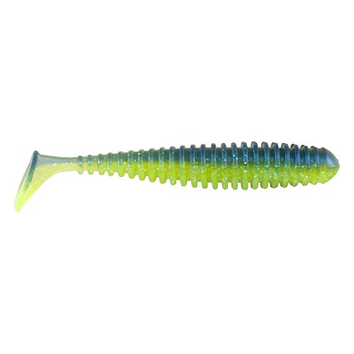 Power Swimmer Fishing Lure - Electric Blue Chartreuse, 4.3"