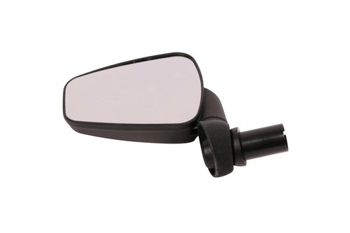 Zefal Dooback 2 Left Bike Mirror – 56 cm2 Convex Chrome-Plated ABS Rearview Mirror for 16–22 mm Handlebar Ends – Foldable, 3D Adjustable with 8-Notch Positioning, eBike & Commuter Compatible