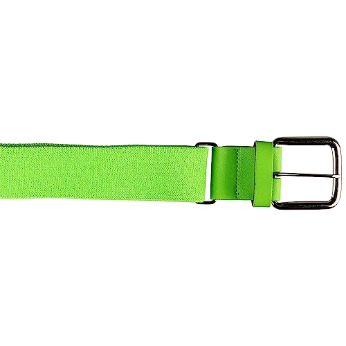 Adjustable Baseball Belt with 1.5-Inch Synthetic Tab - Neon Green