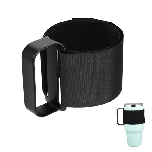 Beautyflier Adjustable Tumbler Handle for 20-64oz Cups (Black) fits YETI/Rambler, RTIC, Ozark Trail