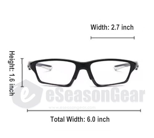 Pickleball Protective Eyewear - TR90 Sport Glasses - Black-Red