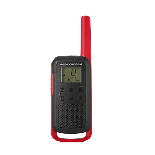 Motorola Solutions TALKABOUT T210 Two-Way Radios, Black/Red 2-Pack