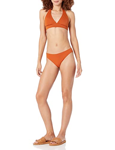 Amazon Essentials Women's Classic Full Coverage Bikini Swimsuit Bottom – X-Small Terracotta
