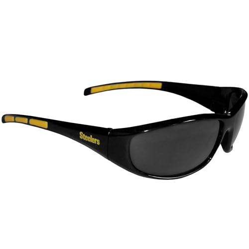 Pittsburgh Steelers Men's Wrap Sunglasses - Black