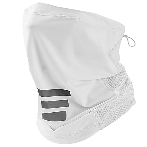 UV Protection Adjustable Cooling Neck Gaiter - White
