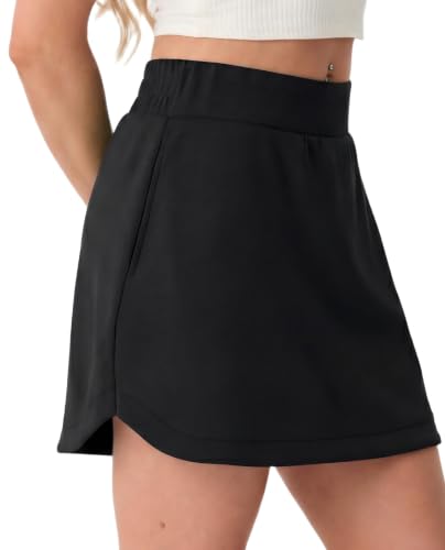 GRECERELLE Summer Dolphin Active Skirt for Golf Tennis Hiking & Workout XX-Large Black