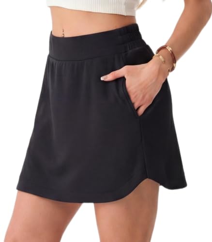 GRECERELLE Summer Dolphin Active Skirt for Golf Tennis Hiking & Workout XX-Large Black
