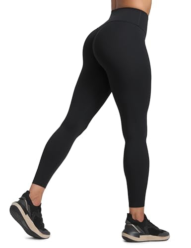 CRZ YOGA Secretsculpt 25-Inch Black Leggings Medium – High-Waist Workout Pants