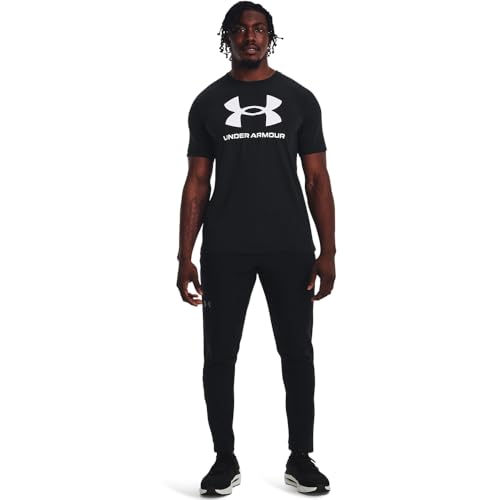 Under Armour Men's Sportstyle Logo Short Sleeve T-Shirt - Black/White, Small