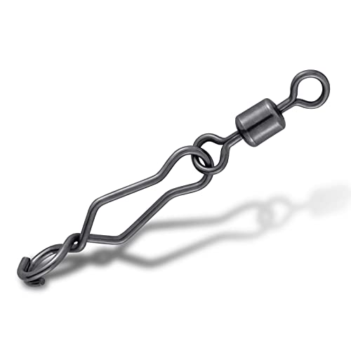Fishing Speed Clips with Barrel Swivel - 20 Pack, #8-42LB