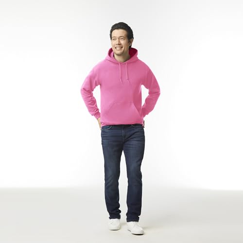 Gildan Adult Fleece Hoodie Sweatshirt G18500 1-Pack Safety Pink XL