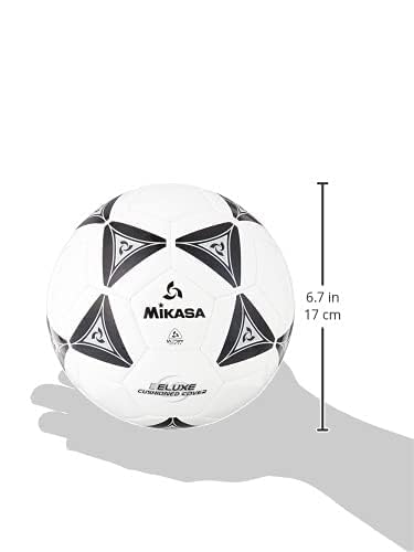 Mikasa Size 4 Soccer Ball - Synthetic Leather, Black/White