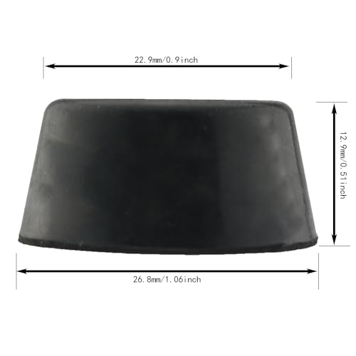 4-Pack Pool Cue Stick Rubber Bumpers with Screws - Black
