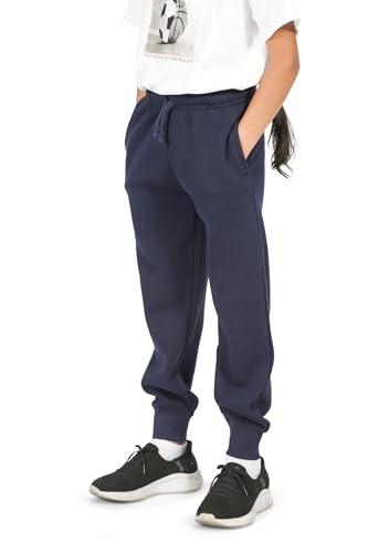Girls’ Navy Blue Cotton Fleece Sweatpants 14-16 Years Activewear