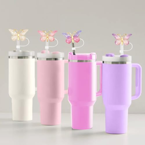 6-Piece Cute Crystal Straw Topper Set for 10mm Straws - Colorful-001