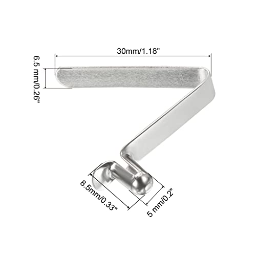 V-Shaped Spring Clips for Tent and Kayak Poles - 8.5x5mm, 10 Pack