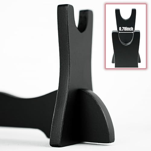 8" Black Wood Mini Sword Display Stand for Short Swords