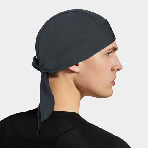 Breathable Skull Cap Bandana for Men & Women - Black