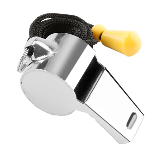 Stainless Steel Referee Whistle with Lanyard - 1 Pack