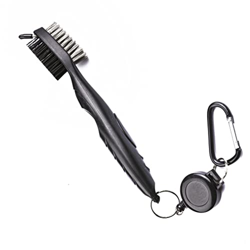 Golf Towel & Groove Cleaner Brush Kit - Black Towel + Black Brush