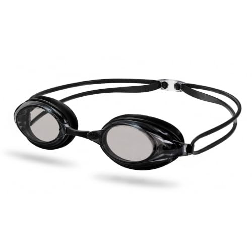 Jisucute Black High-Performance Racing Swim Goggles for Adults