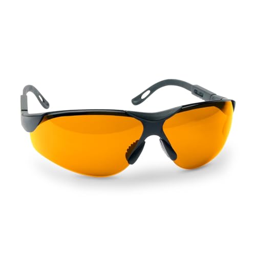 Impact-Resistant Sports Shooting Glasses - Amber, Adjustable Fit