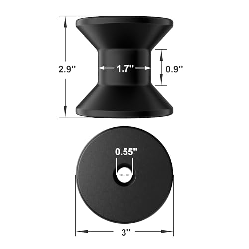 niffgaff Protective Boat Trailer Bow Stop Roller 3''×1/2'',