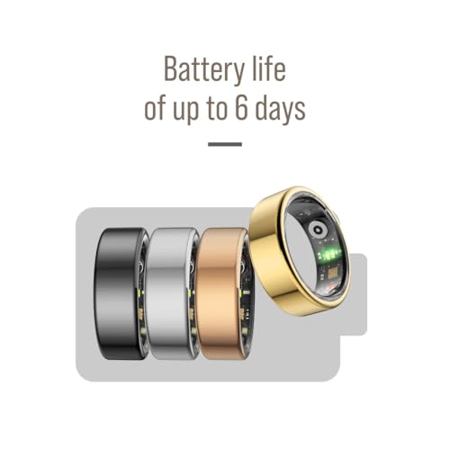 Herz P1 Smart Ring - Size 9, Silver - Tracks 20+ Health Metrics