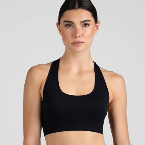 Skechers Women's Seamless Racerback Bra X-Large Black/Pink