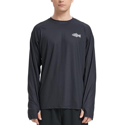 Men's UPF 50+ Quick-Dry Fishing Shirt - XX-Large / Black Fish Food Chain