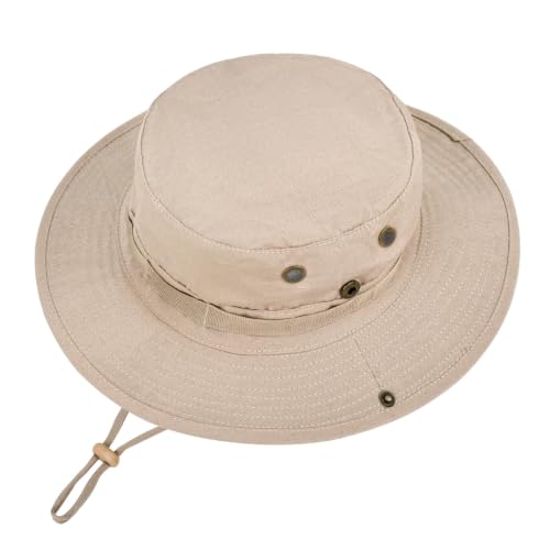 Bucket Hat for Men & Women - UPF Protection Wide Brim - Khaki