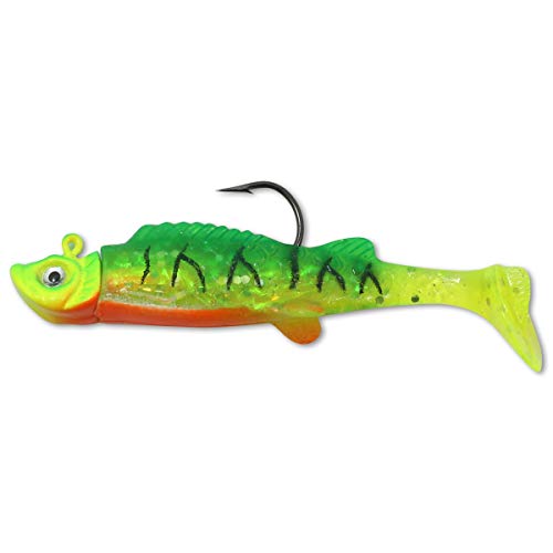 Mimic Minnow Jig - 1/4 Oz Stand-Up Fishing Lure - Firetiger