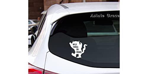 Wild Things on Board Vinyl Sticker Decal - 5.5 Inch