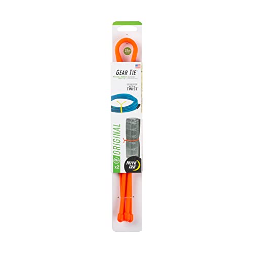 Reusable Rubber Twist Ties 24" - Bright Orange, New Packaging - 2-Pack