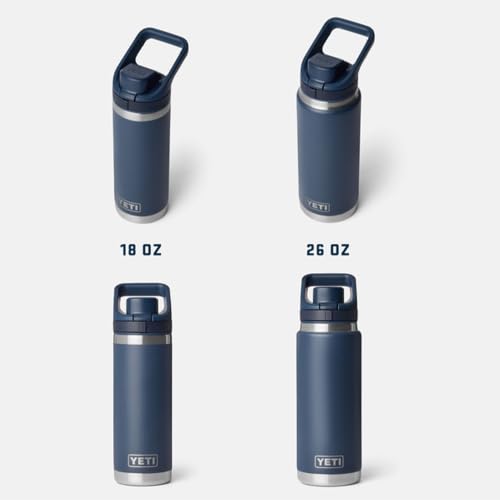 YETI Rambler 18 oz Navy Leakproof Water Bottle with Flip Chug Cap