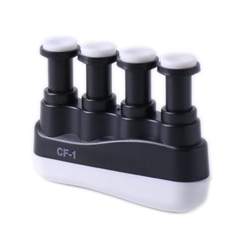 Finger Strengthener Hand Grip Trainer - Black & White - Improve Flexibility & Strength for Musicians